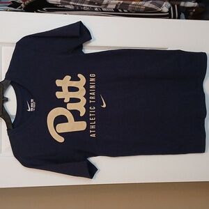 Navy Nike Pitt Athletic Training Tee Shirt Mens Extra Small